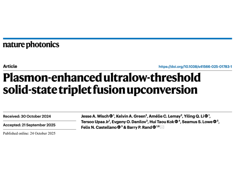 Nat Photon upconversion OLED
